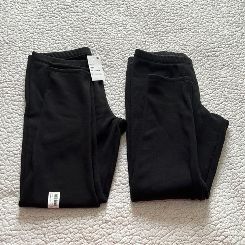 There abouts Bundle of 2 Cozy Black Girls Leggings size 18.5P